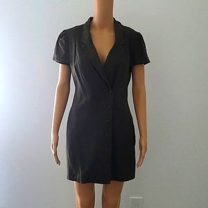 Dark Green Button-Down Dress